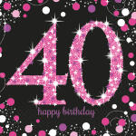 Servietten 16er 33x33cm Sparkling Celebration 40 -...