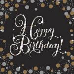Servietten Happy Birthday Spark. Celebration, 16er...