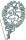 DEMMLER  Festliche Zahl 25 silber 8x12cm mit Draht