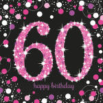 Servietten 16er 33x33cm Sparkling Celebration 60 -...