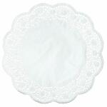 DEMMLER  Spitzenpapier Rose weiß 9cm 24St rund