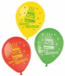Luftballon Happy Birthday sort RIETHMÜLLER 450193 6St.