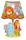 Idena Wandsticker Lampe Wildtiere 31x18cm, LED