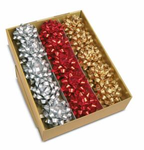 Geschenkschleifen Ø 80mm Metallic sortiert