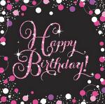 Servietten Happy Birthday Spark. Celebration, 16er...