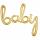 Folienballon Wort "Baby", Gold