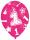 Zahlenballons 1 6 Stück, rosa, 27,5 cm