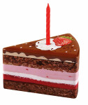 Geburtstagstorte, 64g Pralinen + Geb.-kerze