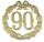 DEMMLER  Festliche Zahl 90 gold 24cm ohne Draht