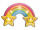 Idena Wandsticker Lampe Regenbogen, 22x13cm, LED
