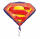 Folienballon Superman Emblem, 66x50 cm