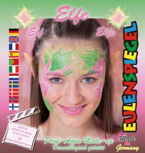 Motivschminke Elfe 4 Farben, Pinsel