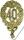 DEMMLER  Festliche Zahl 40 gold 8x12cm mit Draht