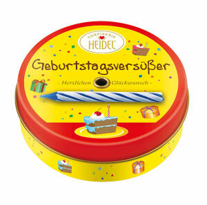 Geburtstagsversüßer, 64g Pralinen + Geb.-kerze