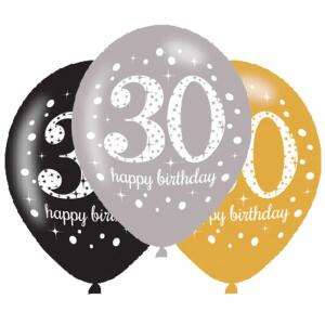 Luftballons Zahl 30