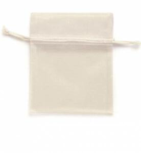 Organzasäckchen 10x12,5cm 5 Stück, creme - Ersatz für 6 3825 012