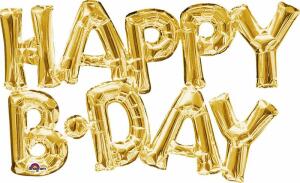 Folienballon Happy B Day ca.76x48cm