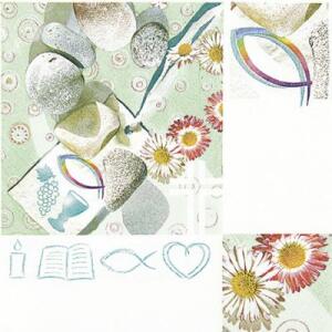 Motivserviette 33x33cm Kommunion HOME F. 211443