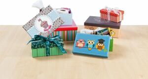 Geschenkkarton Motiv sort. FOLIA 32601 Ganzjahr  6tlg Flach