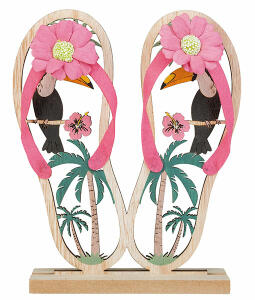 Holzdeko Flip Flop Summer 15x18cm