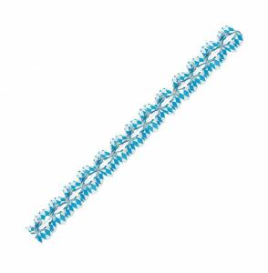 Girlande Raute weiss/blau 1797 4m 16cm Breit