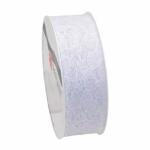 Spitzenband 3 m x 25 mm Derby, weiß - Präsent