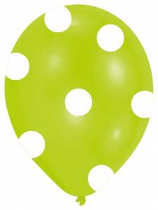 Luftballon 6ST sort. INT996521 Polka Dots
