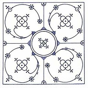 Servietten 33x33cm 20 St. Indisch blau