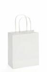Papiertragetasche Kordelgriff - 15x18cm weiss