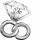 Folienballon Wedding Rings, 69x76cm
