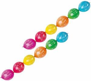 Luftballons Girlanden 6er Happy Birthday, bunt