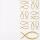 Servietten 33x33cm 20 St. Christian Fish gold