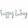 Folienballon Wort Happy Bday, Silber