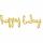 Folienballon Wort Happy Bday, Gold