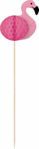 10 Deko-Picks Flamingo Paradise, 19 cm, Holz