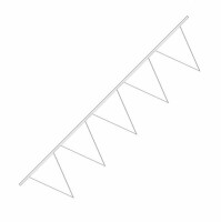 Wimpelkette 10m weiß, Plastik