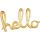 Folienballon Wort "Hello", Gold