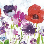 Motivserviette 25x25cm Mohn HOME F. 112026