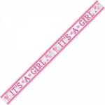 Folienbanner Its a Girl Baby Shower 6,35 m