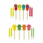 Geburstagskerze 8er-Set Sommer, 2fach sortiert