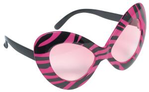 Amscan Spaß-Brille Diva pink/schwarz