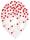 Luftballon Konfetti-Fashion sort. 9901848 6ST 27,5cm