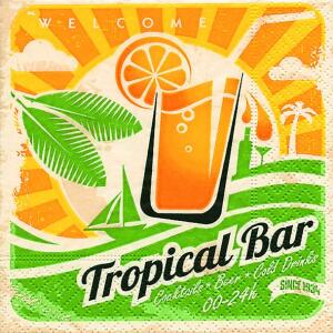 Servietten 20er FSC-Mix 25x25cm Tropical bar