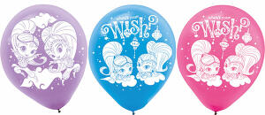 Luftballons 6er Shimmer & Shine, 22,8 cm