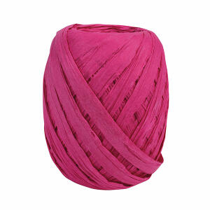 Raffia Bastband Papier magenta 30m x 10mm - Präsent