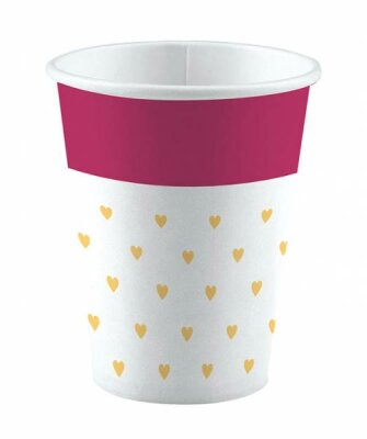 8 Becher Everyday love 250 ml Small Hearts