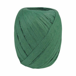 Raffia Bastband Papier tannengrün 30m x 10mm - Präsent