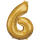 Folienballon Zahl 6 gold 55x88cm - Riethmüller, Nachfolger für 10053565