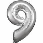 Folienballon Zahl 9