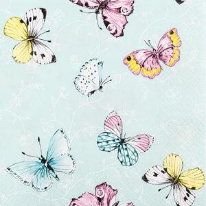 Serviette 33x33cm 20 St.Sweet Papillons